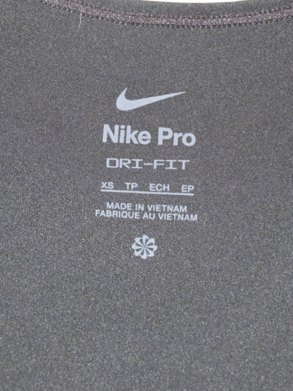 Nike Big Kids Girls Pro Dry-Fit Cropped Tank Top Color Black Size XS - Picture 5 of 5